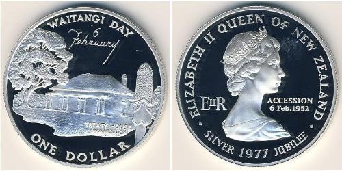 1 Dollaro Nuova Zelanda Argento Elisabetta II (1926-2022)