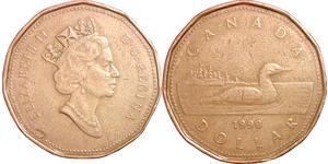 1 Dollaro Canada Bronzo Elisabetta II (1926-2022)