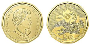 1 Dollaro Canada Ottone Elisabetta II (1926-2022)
