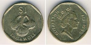 1 Dollaro Figi Ottone Elisabetta II (1926-2022)