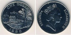 1 Dollaro Bermuda Rame/Nichel Elisabetta II (1926-2022)