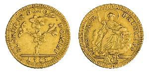 1 Doppia Papal States (752-1870) Gold Pope Pius VI ( 1717-1799)