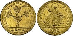 1 Doppia États pontificaux (752-1870) Or Pie VI ( 1717-1799)