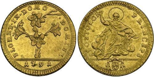 1 Doppia États pontificaux (752-1870) Or Pie VI ( 1717-1799)