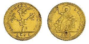 1 Doppia Estados Pontificios (752-1870) Oro Pío VI ( 1717-1799)