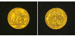1 Doppia Stato Pontificio (752-1870) Oro Papa Pio VI ( 1717-1799)
