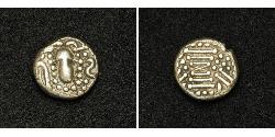 1 Drachm Western Chalukya Empire (973 - 1189) Argento 