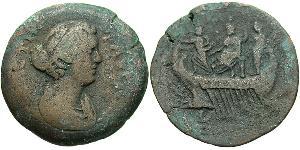 1 Drachm Impero romano (27BC-395) Bronzo Faustina II (130-175)