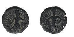 1 Drachm Imperio kushán (60-375) Cobre Kanishka I (?-151)