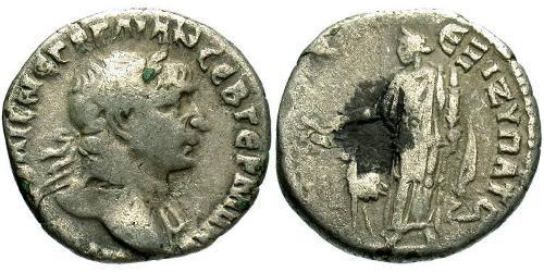 1 Drachm Römische Kaiserzeit (27BC-395) Silber Trajan (53-117)