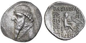 1 Drachm 安息帝國 (247 BC - 224 AD) 銀 Mithridates II of Parthia (121-91 BC)