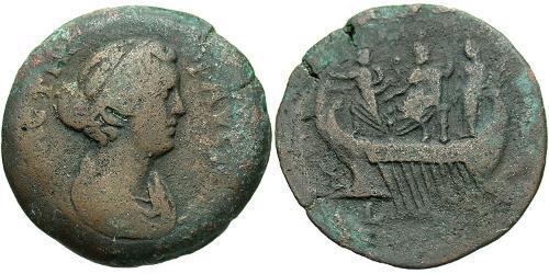 1 Drachm 羅馬帝國 青铜 Faustina II (130-175)