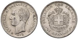 1 Drachma Regno di Grecia (1832-1924) Argento Georges Ier de Grèce (1845- 1913)