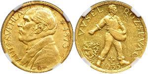 1 Ducat Czechoslovakia (1918-1992) Gold Antonin Svehla  (1873- 1933)