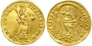1 Ducat Denmark-Norway (1536-1814) Gold Christian V of Denmark (1646 -1699)