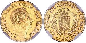 1 Ducat Grand Duchy of Baden (1806-1918) Gold Leopold (Baden)(1790 – 1852)