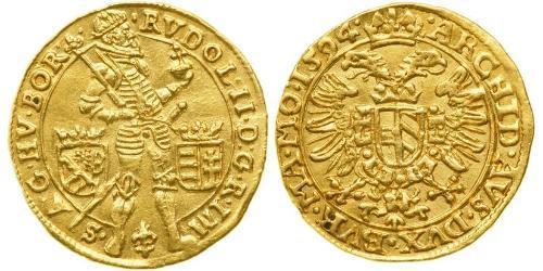 1 Ducat Holy Roman Empire (962-1806) / Austria  Gold Rudolf II, Holy Roman Emperor (1552 - 1612)