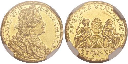 1 Ducat Imperial City of Augsburg (1276 - 1803) Gold Charles VI, Holy Roman Emperor (1685-1740)