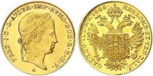 1 Ducat Kaisertum Österreich (1804-1867) Gold Ferdinand I of Austria (1793 - 1875)