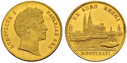 1 Ducat Kingdom of Bavaria (1806 - 1918) Gold Ludwig I of Bavaria (1786 – 1868)