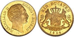 1 Ducat Kingdom of Bavaria (1806 - 1918) Gold Maximilian II of Bavaria (1811 - 1864)