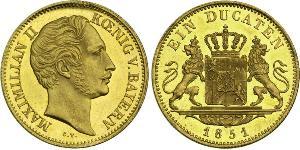 1 Ducat Kingdom of Bavaria (1806 - 1918) Gold Maximilian II of Bavaria (1811 - 1864)
