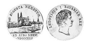 1 Ducat Kingdom of Bavaria (1806 - 1918) Gold Ludwig I of Bavaria (1786 – 1868)