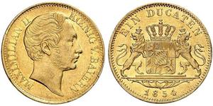 1 Ducat Kingdom of Bavaria (1806 - 1918) Gold Maximilian II of Bavaria (1811 - 1864)