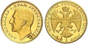 1 Ducat Kingdom of Yugoslavia (1918-1943) Gold Alexander I of Yugoslavia (1888 - 1934)