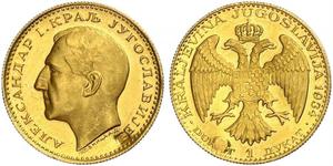 1 Ducat Kingdom of Yugoslavia (1918-1943) Gold Alexander I of Yugoslavia (1888 - 1934)