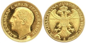 1 Ducat Königreich Jugoslawien (1918-1943) Gold Alexander I of Yugoslavia (1888 - 1934)