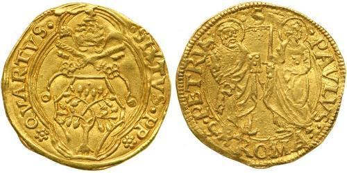 1 Ducat Papal States (752-1870) Gold Pope Sixtus IV (1414-1484)