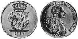 1 Ducat Principality of Ansbach (1398–1792) Gold Charles Alexander, Margrave of Brandenburg-Ansbach (1736 – 1806)