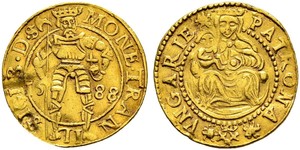 1 Ducat Principality of Transylvania (1571-1711) Gold Sigismund Báthory,  prince of Transylvania (1572 -1613)