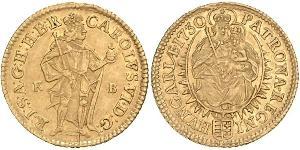 1 Ducat Ungarn (1989 - ) Gold Karl VI, Römisch-deutscher Kaiser (1685-1740)