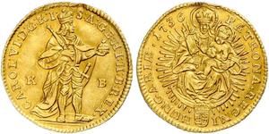 1 Ducat Ungarn (1989 - ) Gold Karl VI, Römisch-deutscher Kaiser (1685-1740)