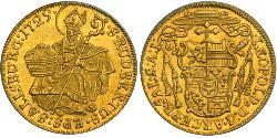 1 Ducat Österreich Gold Leopold Anton Freiherr von Firmian (1679 - 1744)