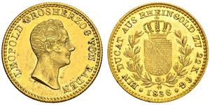 1 Ducat Grand-duché de Bade (1806-1918) Or Léopold Ier de Bade(1790 – 1852)