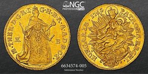 1 Ducat Hongrie Or Maria Theresa of Austria (1717 - 1780)
