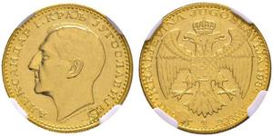 1 Ducat Royaume de Yougoslavie (1918-1943) Or Alexander I of Yugoslavia (1888 - 1934)