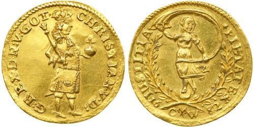 1 Ducat Royaume du Danemark et de Norvège (1536-1814) Or Christian V de Danemark (1646 -1699)
