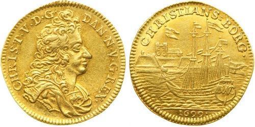 1 Ducat Royaume du Danemark et de Norvège (1536-1814) Or Christian V de Danemark (1646 -1699)