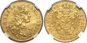 1 Ducat Saint-Empire romain germanique (962-1806) Or Charles VI du Saint-Empire (1685-1740)