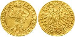 1 Ducat Saint-Empire romain germanique (962-1806) / Ååstenrik Or Ferdinand Ier du Saint-Empire (1503-1564)
