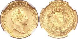 1 Ducat Grand Duchy of Baden (1806-1918) Oro Leopoldo di Baden(1790 – 1852)