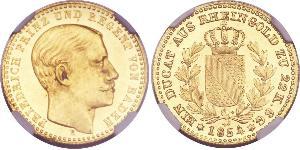 1 Ducat Grand Duchy of Baden (1806-1918) Oro Federico I di Baden (1826 - 1907)