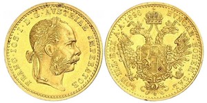1 Ducat Habsburg Empire (1526-1804) Oro Franz Joseph I (1830 - 1916)