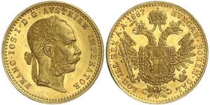 1 Ducat Habsburg Empire (1526-1804) Oro Franz Joseph I (1830 - 1916)