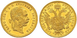 1 Ducat Habsburg Empire (1526-1804) Oro Franz Joseph I (1830 - 1916)
