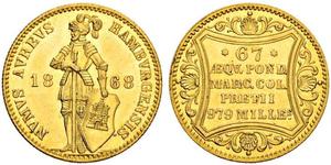 1 Ducat Hamburgo Oro 